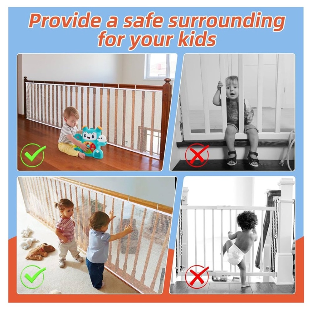 6-pack 10 foot Child Safety Rail Net - Picture 3 of 6